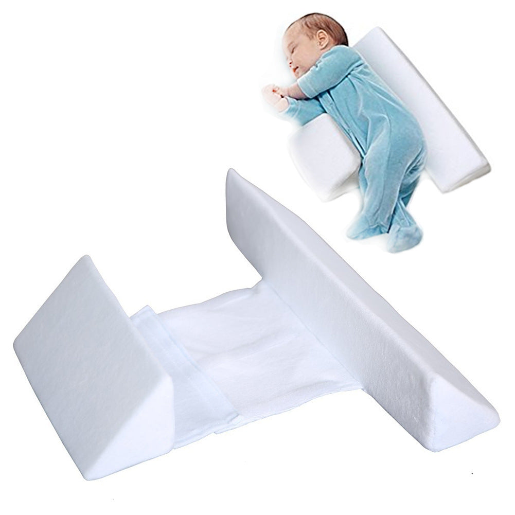 Baby side sleeping pillow shaped pillow anti head deviation removable and washable waist protection baby pillow