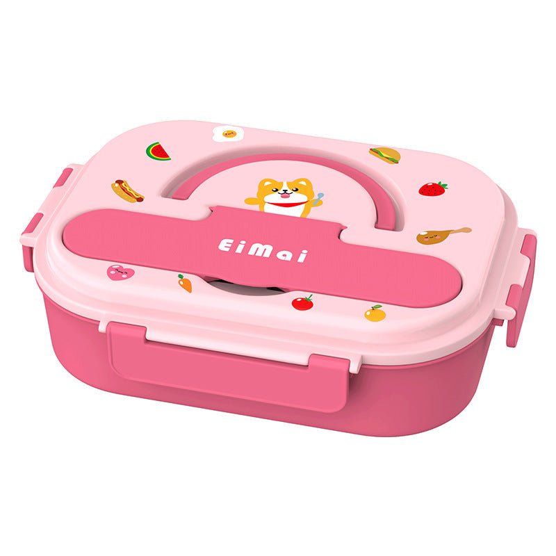 Cartoon cute food grade household 316 stainless steel compartment lunch box lunch box