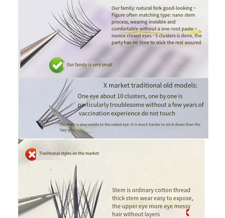 Lazy Fish Tail False Eyelashes