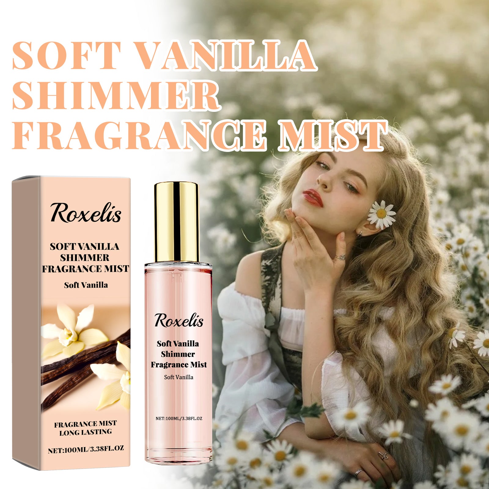 Soft Vanilla Shimmer Fragrance Mist, Lasting Fragrance Fresh And Natural Couples Date With Fragrance To Bring Atmosphere Encounter