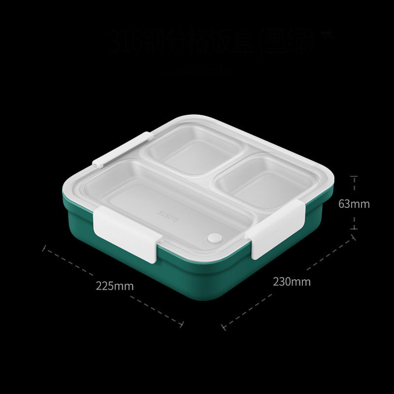 Stainless Steel Heated Double Compartment Lunch Box