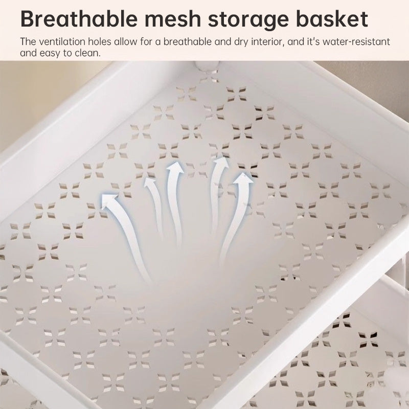 Multi-Layer Wheeled Utility Cart (for home, kitchen, bathroom storage: snacks, books)