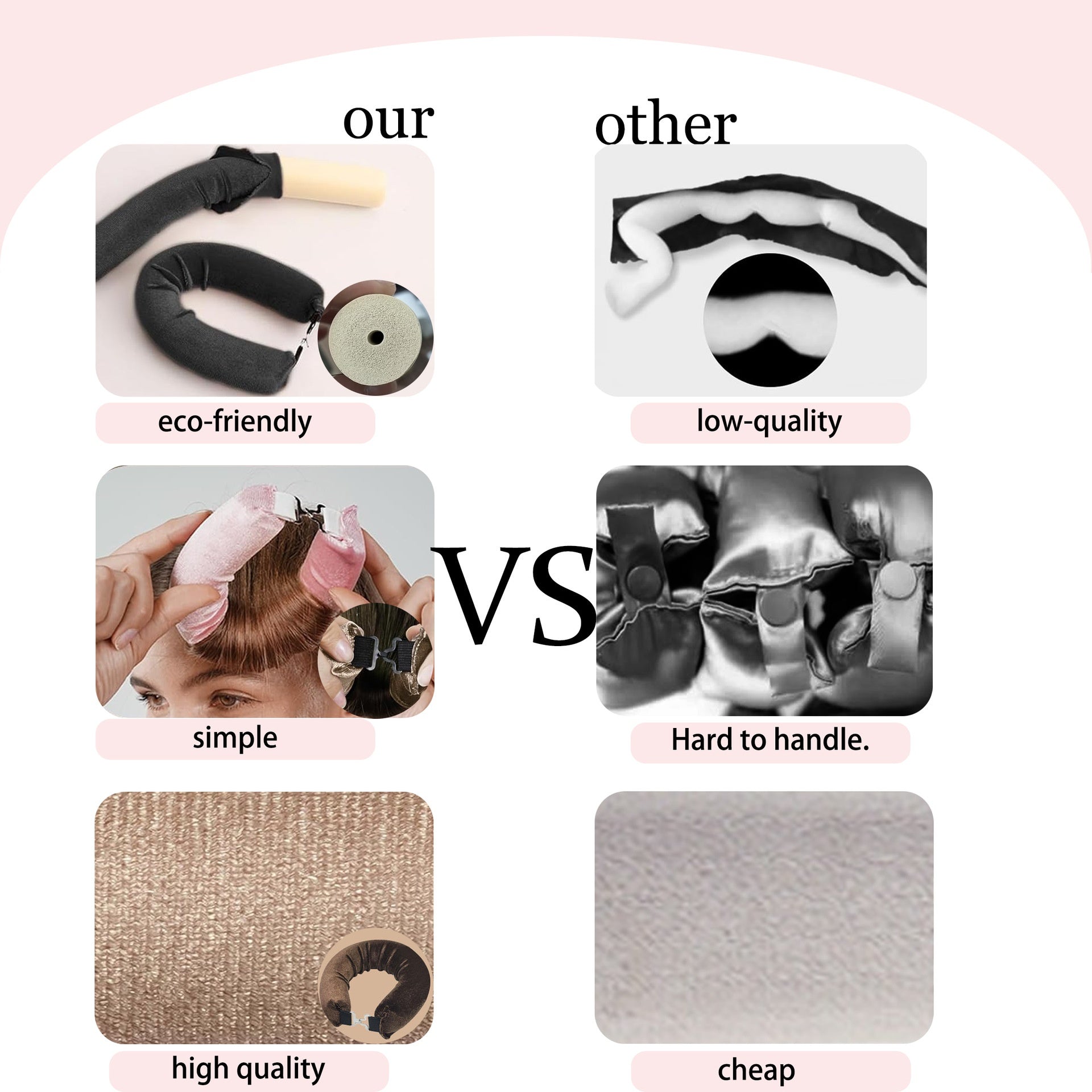 Curling Iron for Women, Lazy Hair Curler, Simple European and American Style Big Wave Sleeping Hair Styler