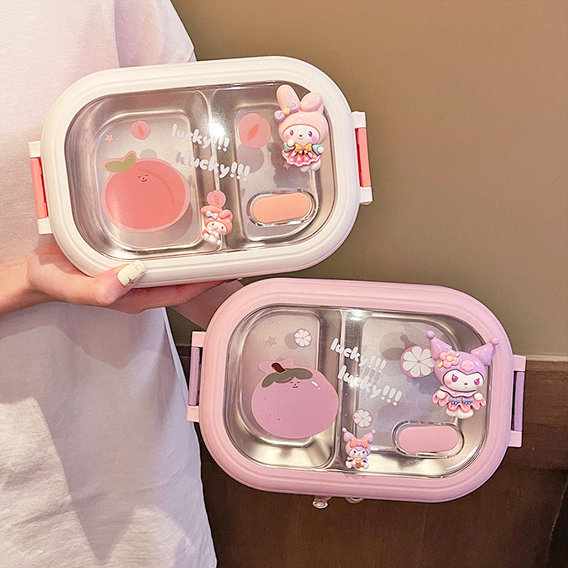 Cute portable stainless steel lunch box