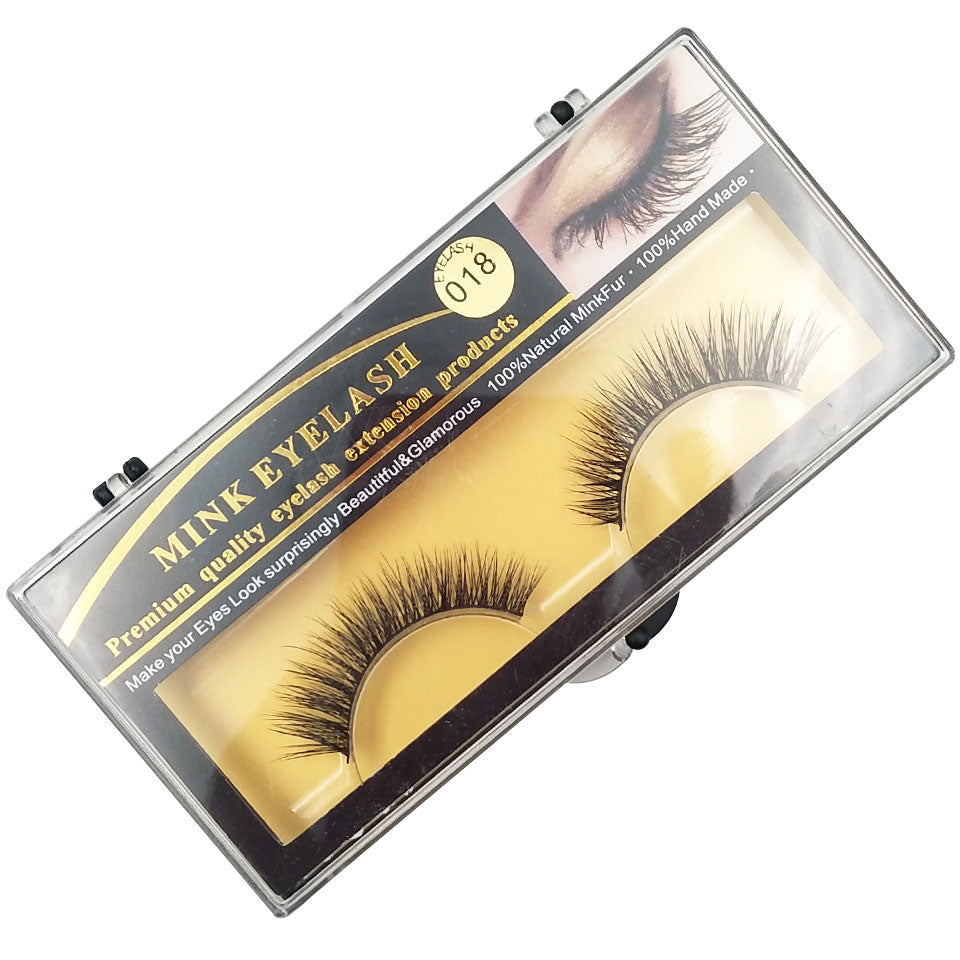 1 Pair 3D Mink Long False Eyelashes – Natural & Lightweight