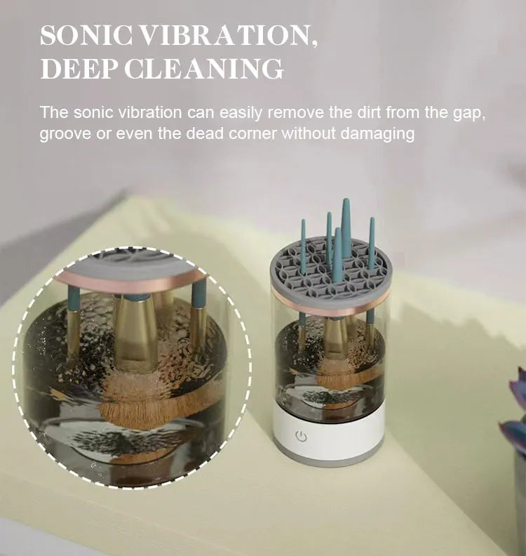 3-in-1 USB Automatic Makeup Brush Cleaner