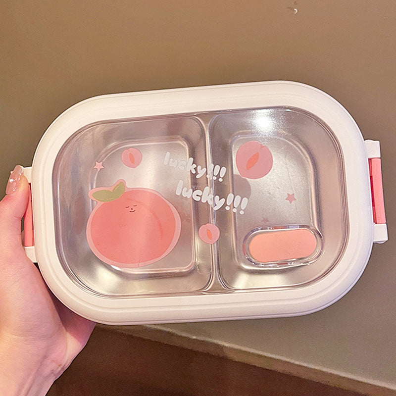 Cute portable stainless steel lunch box