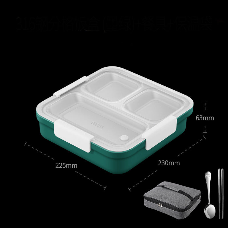 Stainless Steel Heated Double Compartment Lunch Box