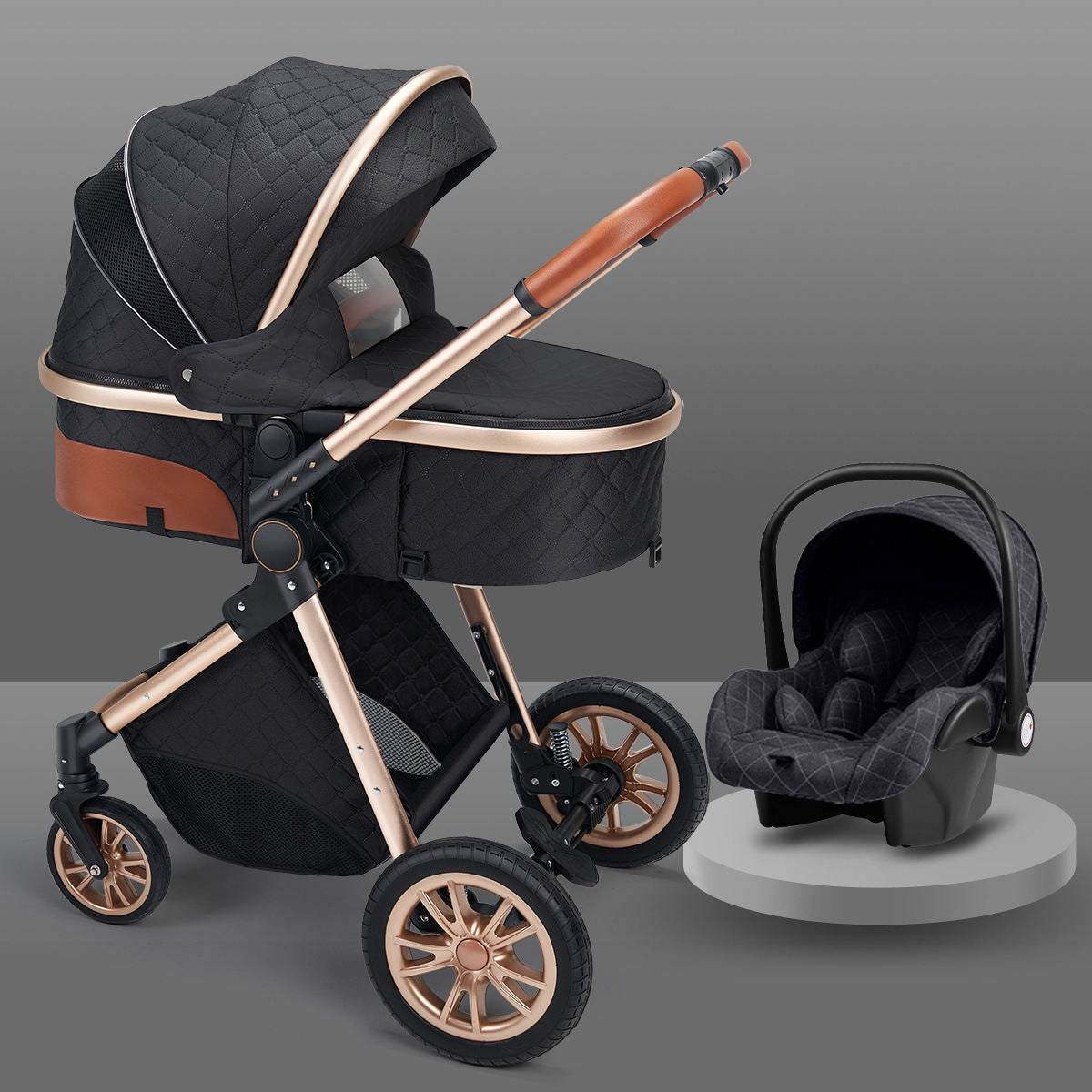 Lightweight 2-in-1 High Landscape Baby Stroller