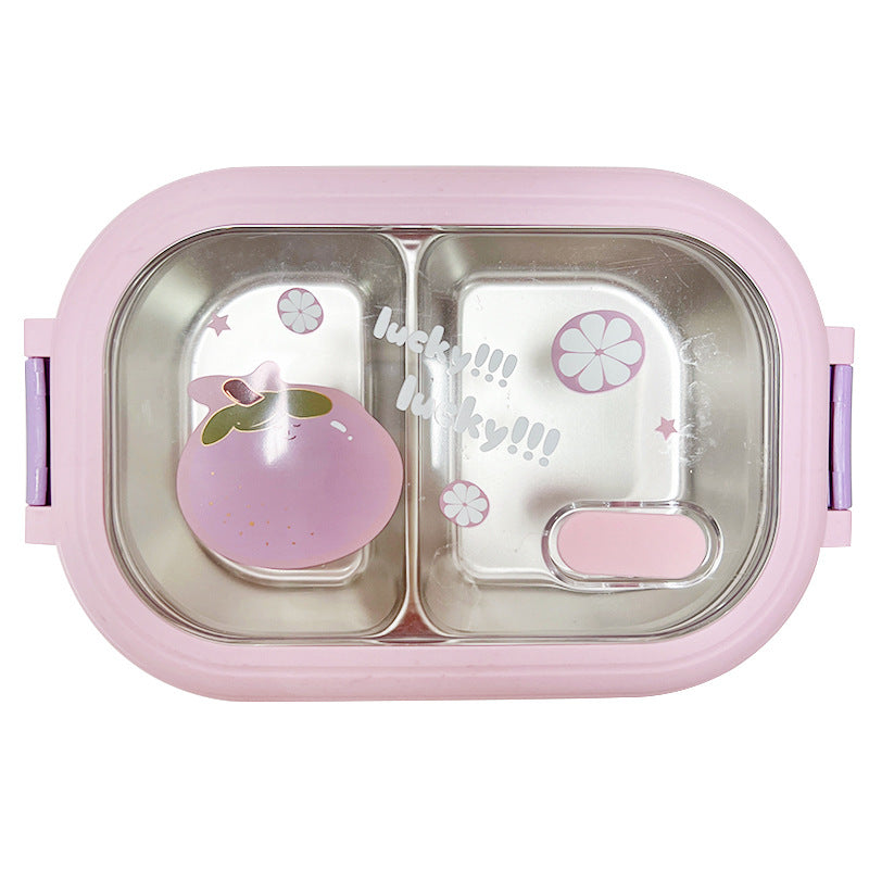 Cute portable stainless steel lunch box