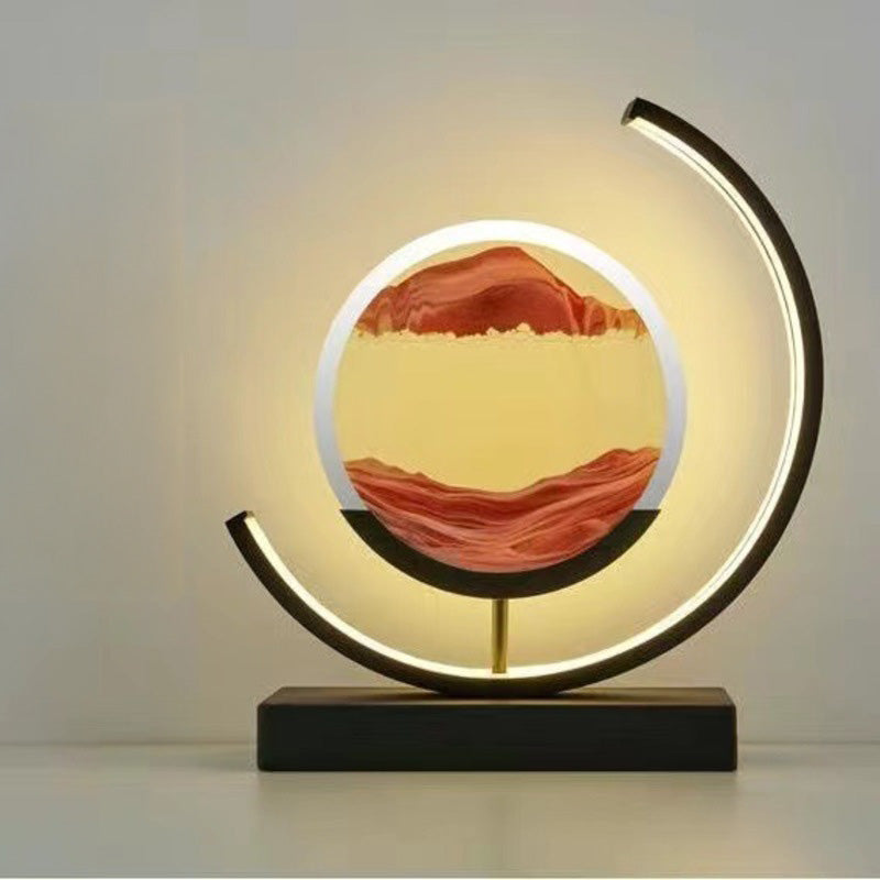 LED Flowing Sand Painting Lamp: Night Light for Home (Gift Option)