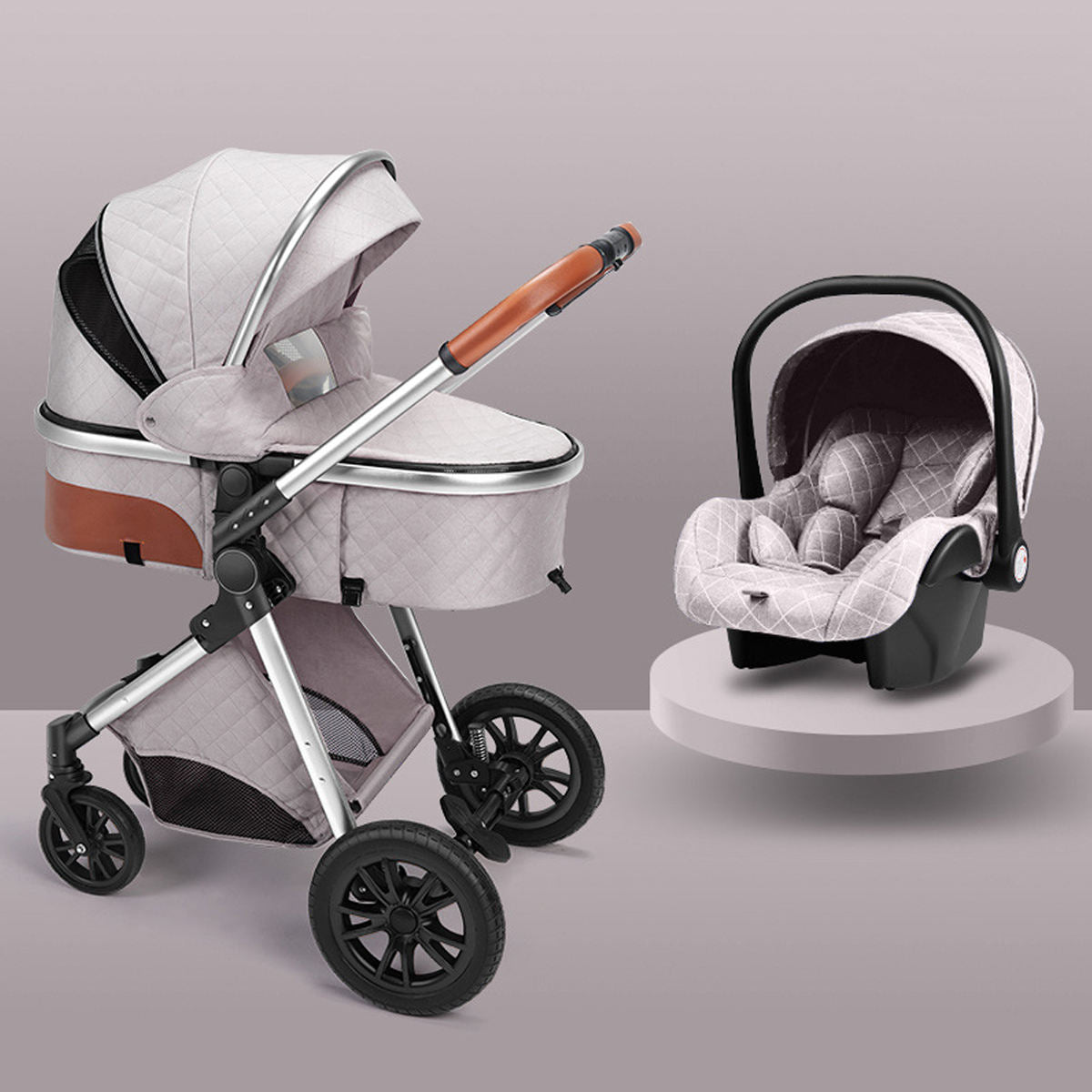 Lightweight 2-in-1 High Landscape Baby Stroller