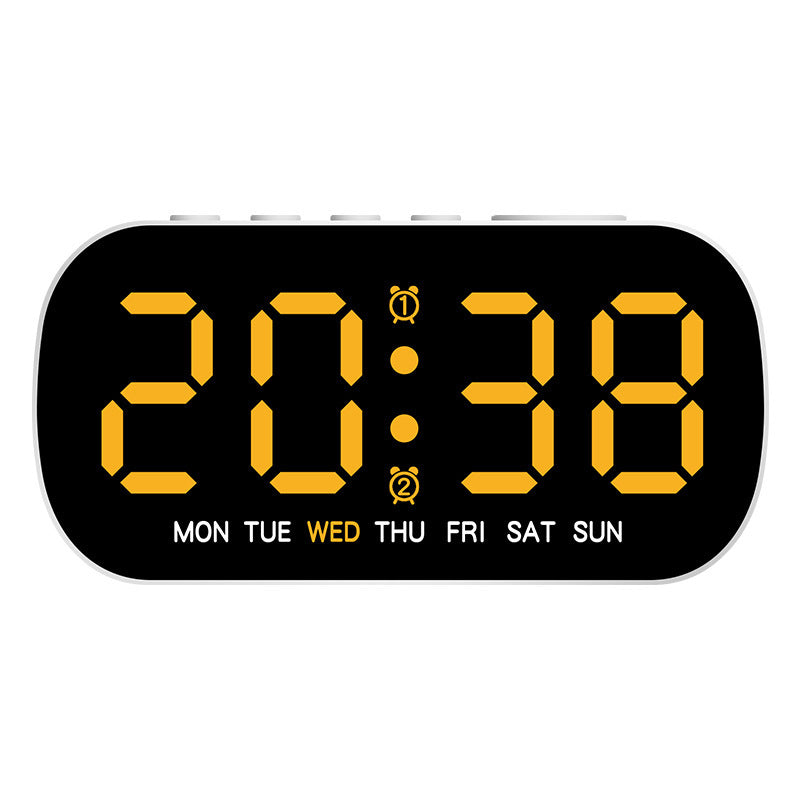 USB Digital Alarm Clock (LED, temp/date/week, dual alarm, snooze, 5-level brightness, 12/24H, night mode)