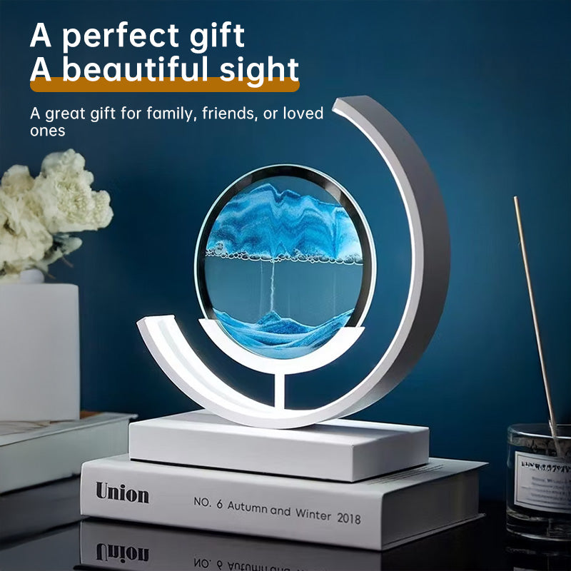 LED Flowing Sand Painting Lamp: Night Light for Home (Gift Option)