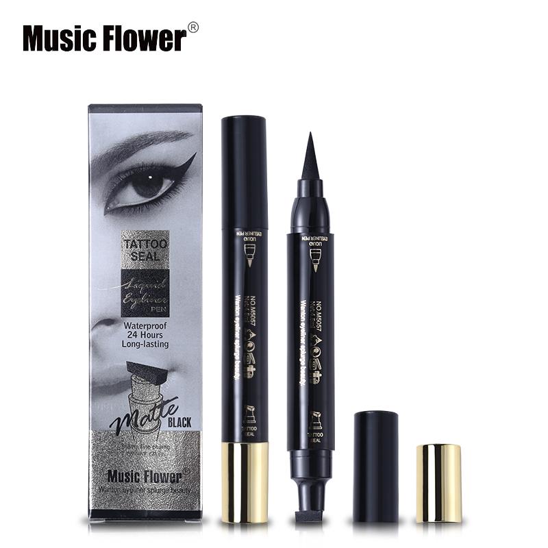 Music Flower Waterproof Liquid Eyeliner – 24HR Matte Black