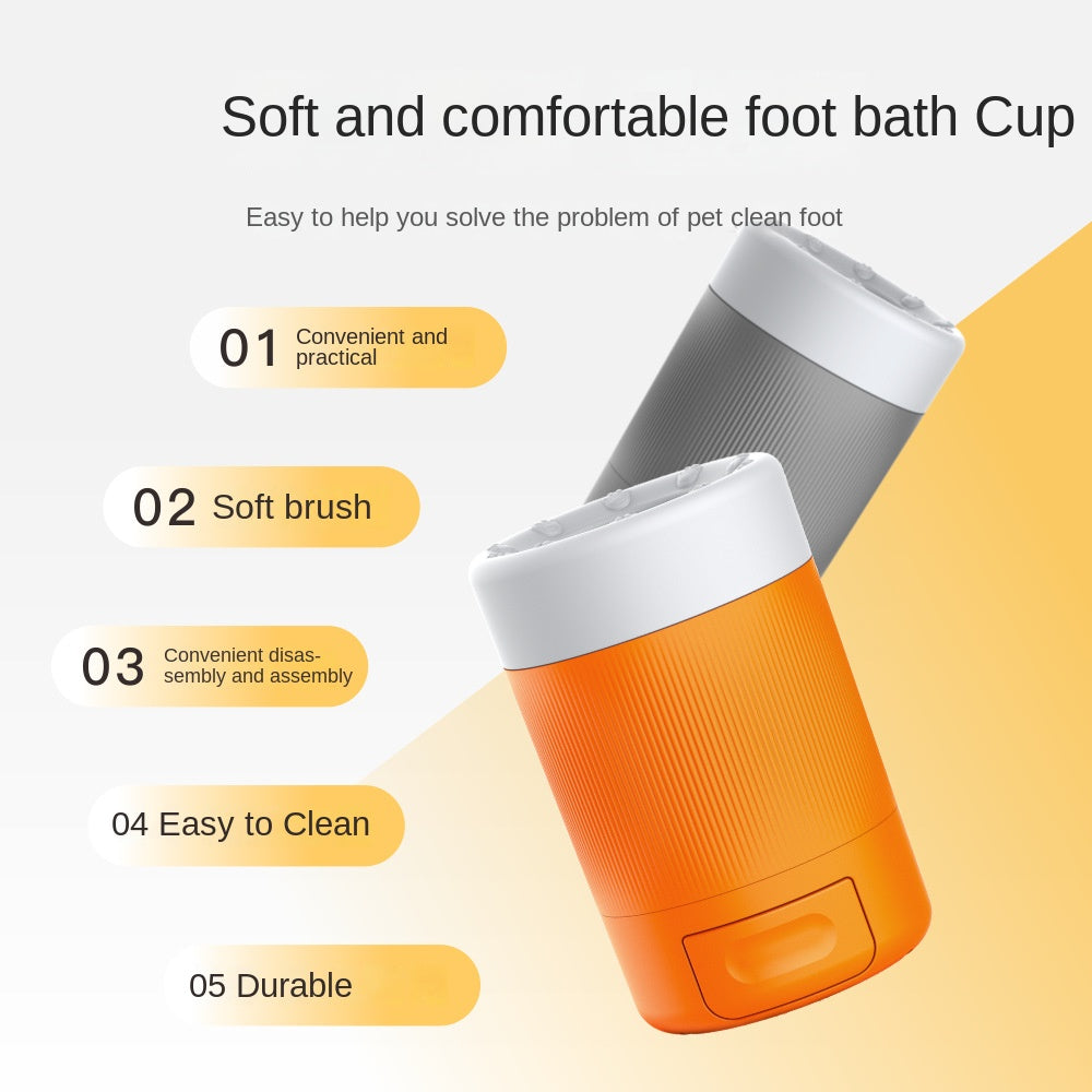 Pet Foot Washing Cup with Towel