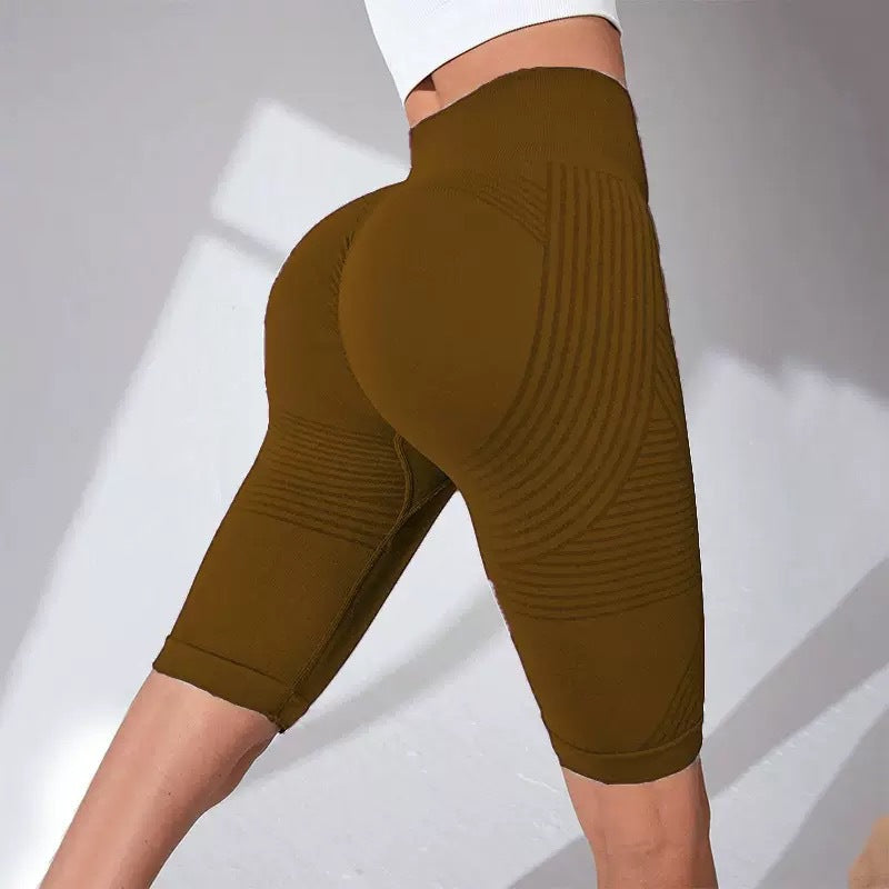 Seamless High-Waist Butt-Lifting Yoga Shorts