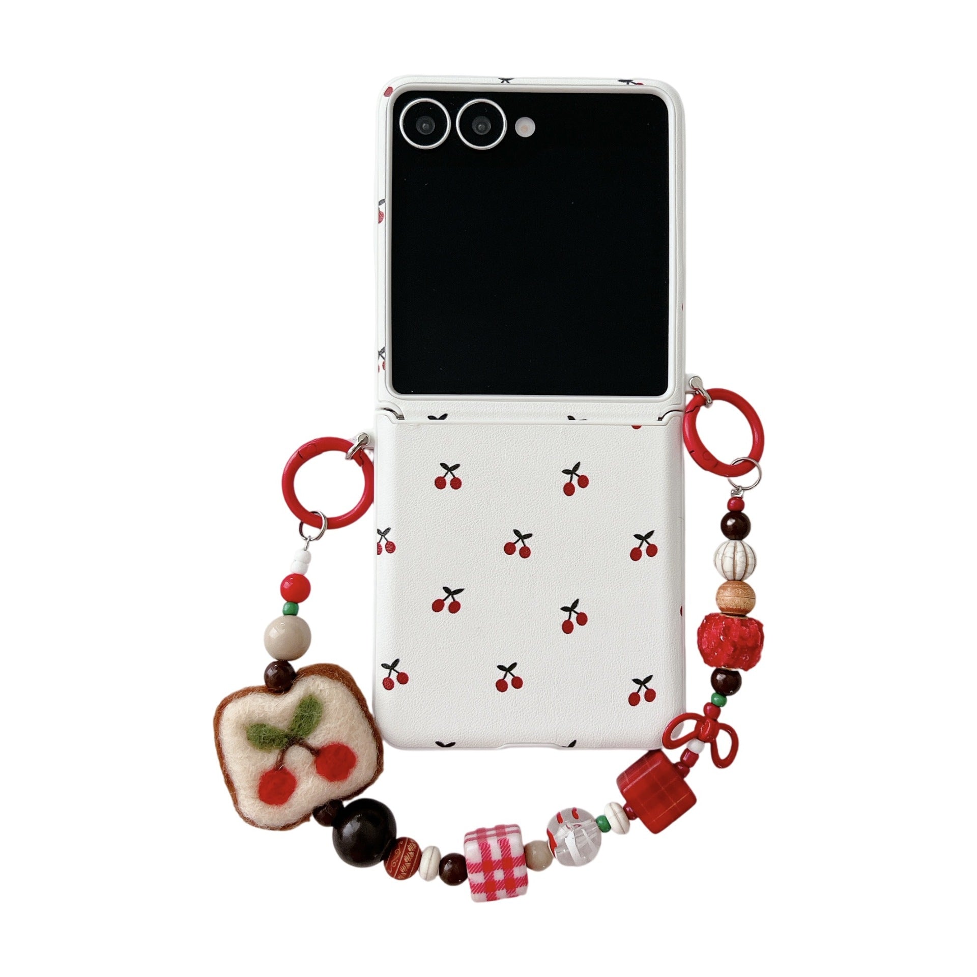 White Background Korean Style Cherry Phone Case