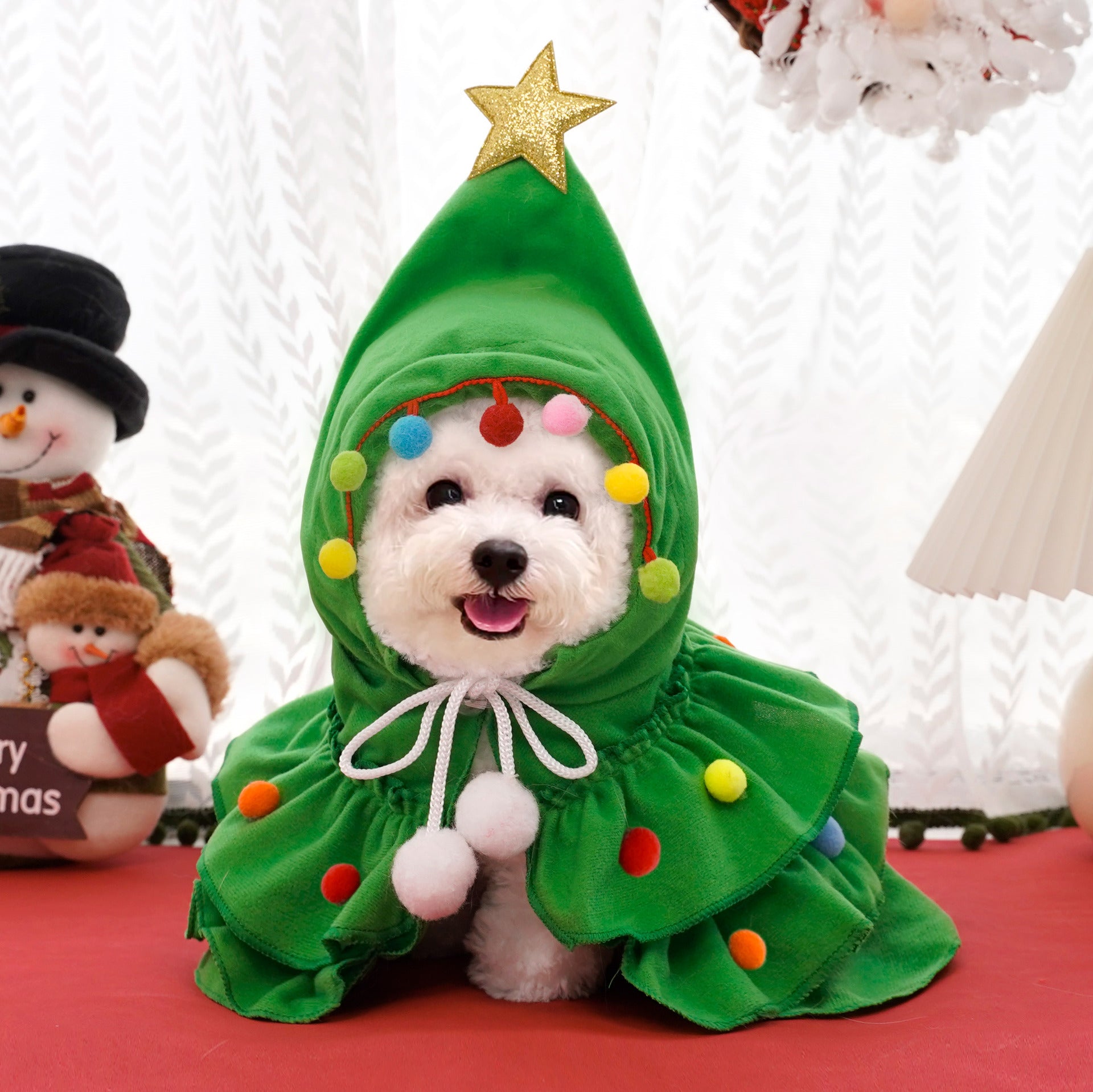Christmas cloak pet dog transformation outfit