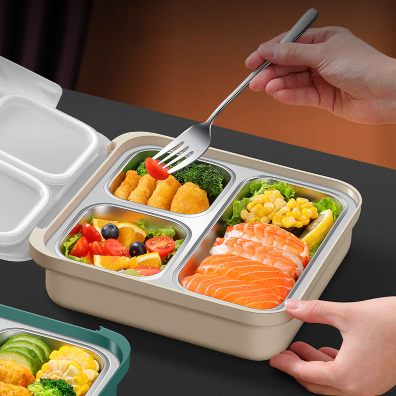 Stainless Steel Heated Double Compartment Lunch Box