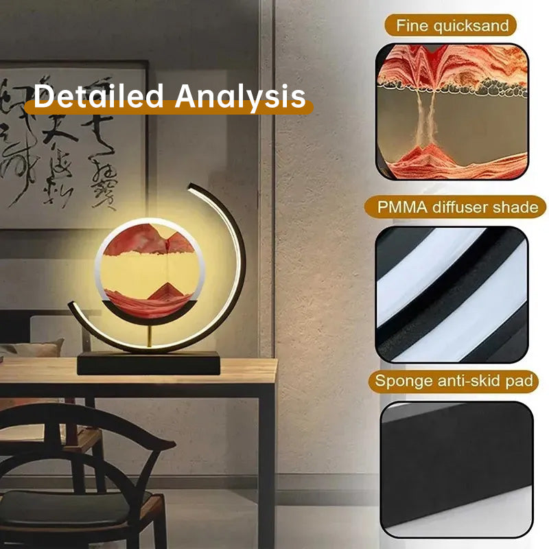LED Flowing Sand Painting Lamp: Night Light for Home (Gift Option)