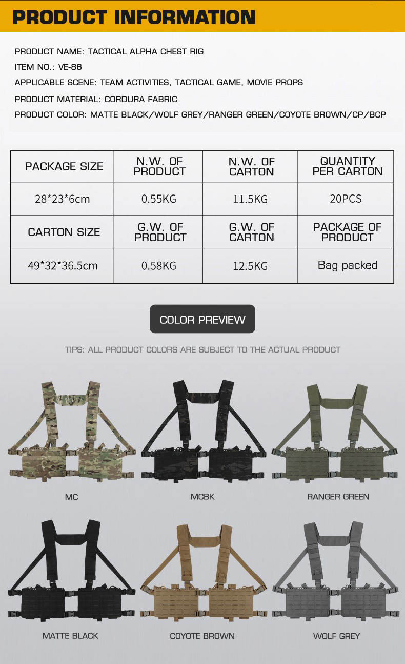 Alpha Camouflage Tactical Chest Rig