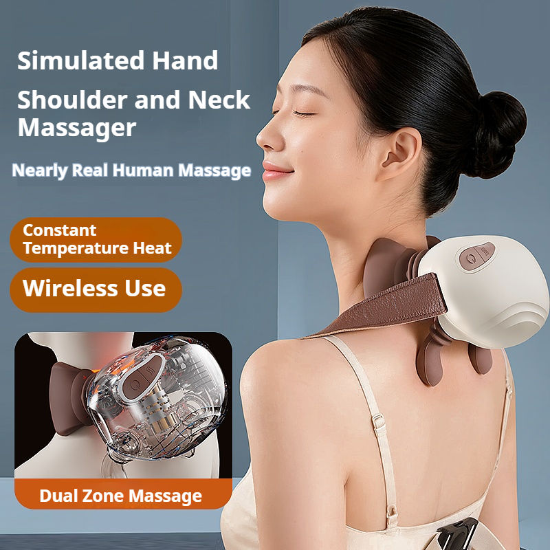 Cervical massager kneading hot compress home use trapezius muscle shoulder neck waist