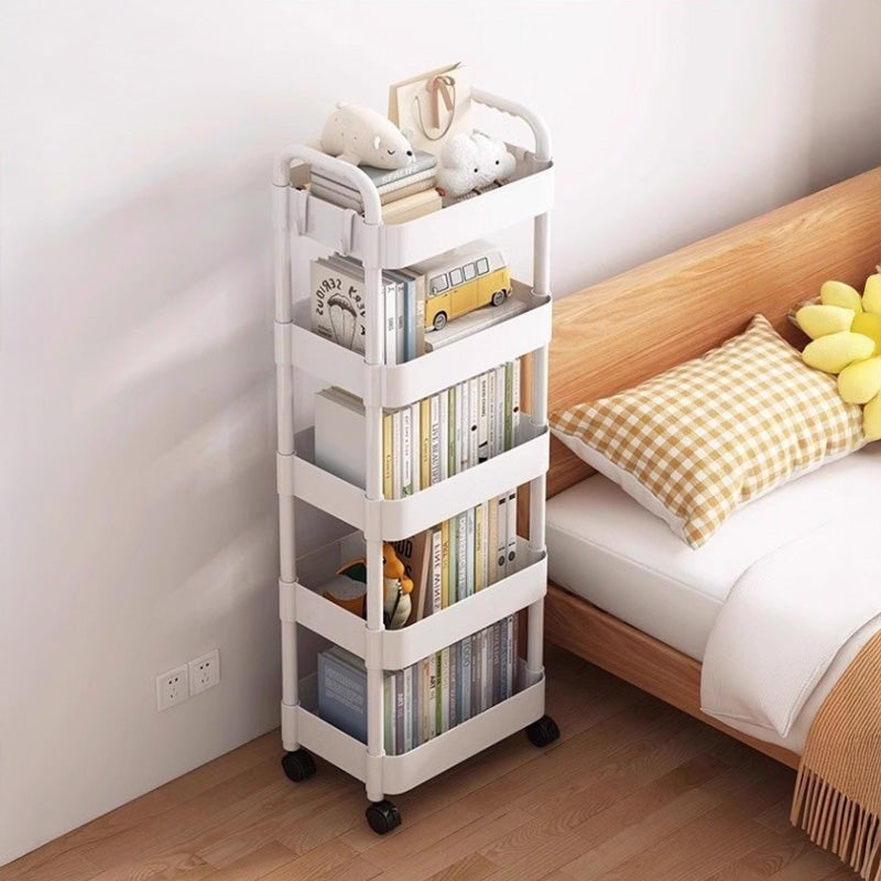 Multi-Layer Wheeled Utility Cart (for home, kitchen, bathroom storage: snacks, books)