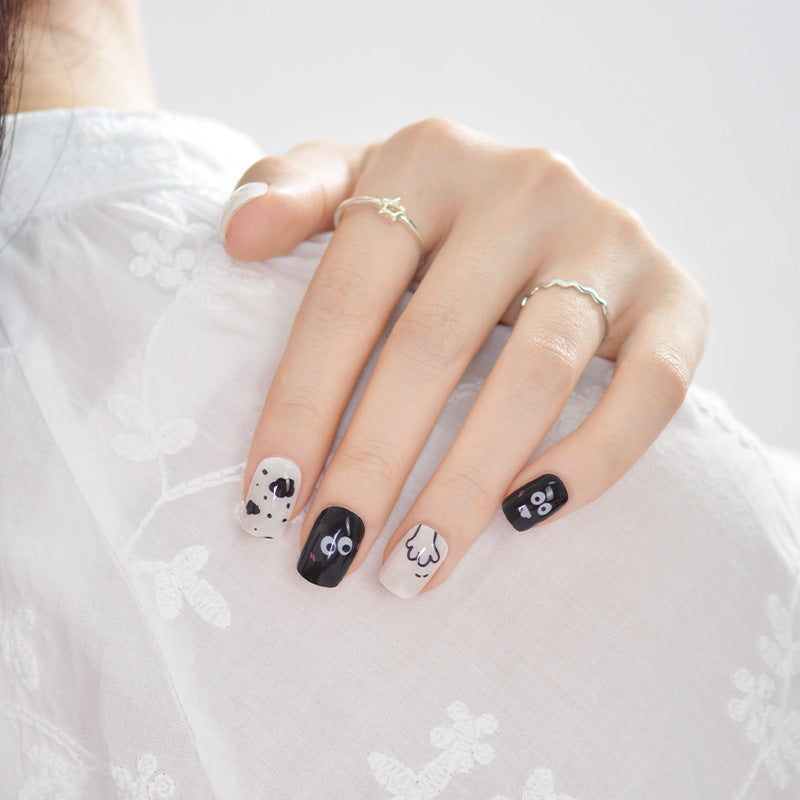 Xiantai UV Gel Nail Art Patches Semi-Cured Light Therapy Nail Stickers Waterproof 16 Finger Half Cured Nail Full Cover Wholesale