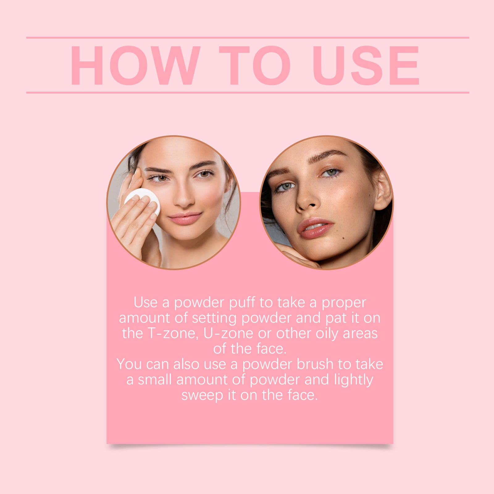 Eelhope Beige Setting Powder with Brush