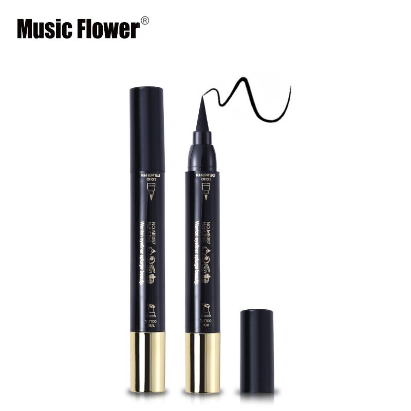Music Flower Waterproof Liquid Eyeliner – 24HR Matte Black