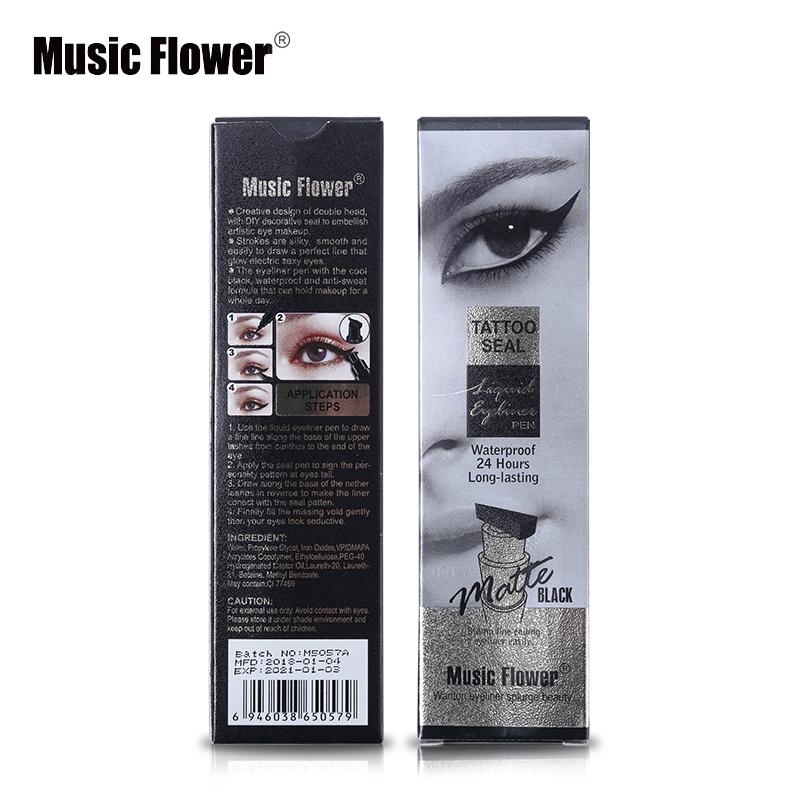 Music Flower Waterproof Liquid Eyeliner – 24HR Matte Black
