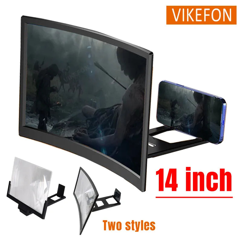 Foldable 14" 3D HD Phone Screen Amplifier Stand