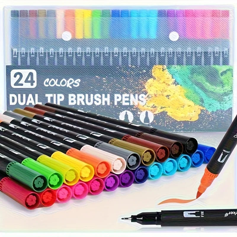 Double-Ended Watercolor Marker Set