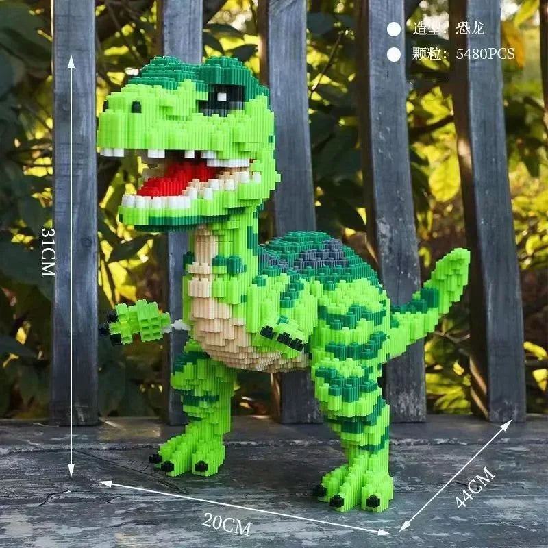 Dinosaur Building Block Toy – Giant T-Rex DIY Model for Kids & Adults