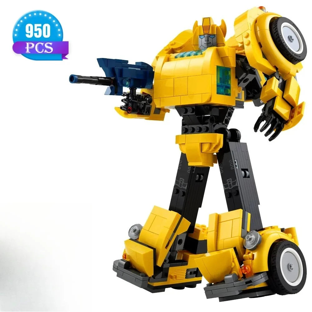 Yellow Robot Truck Car Toys Building Blocks Sets Compatible With Legoed Particles Suitable For Christmas Gifts 10338