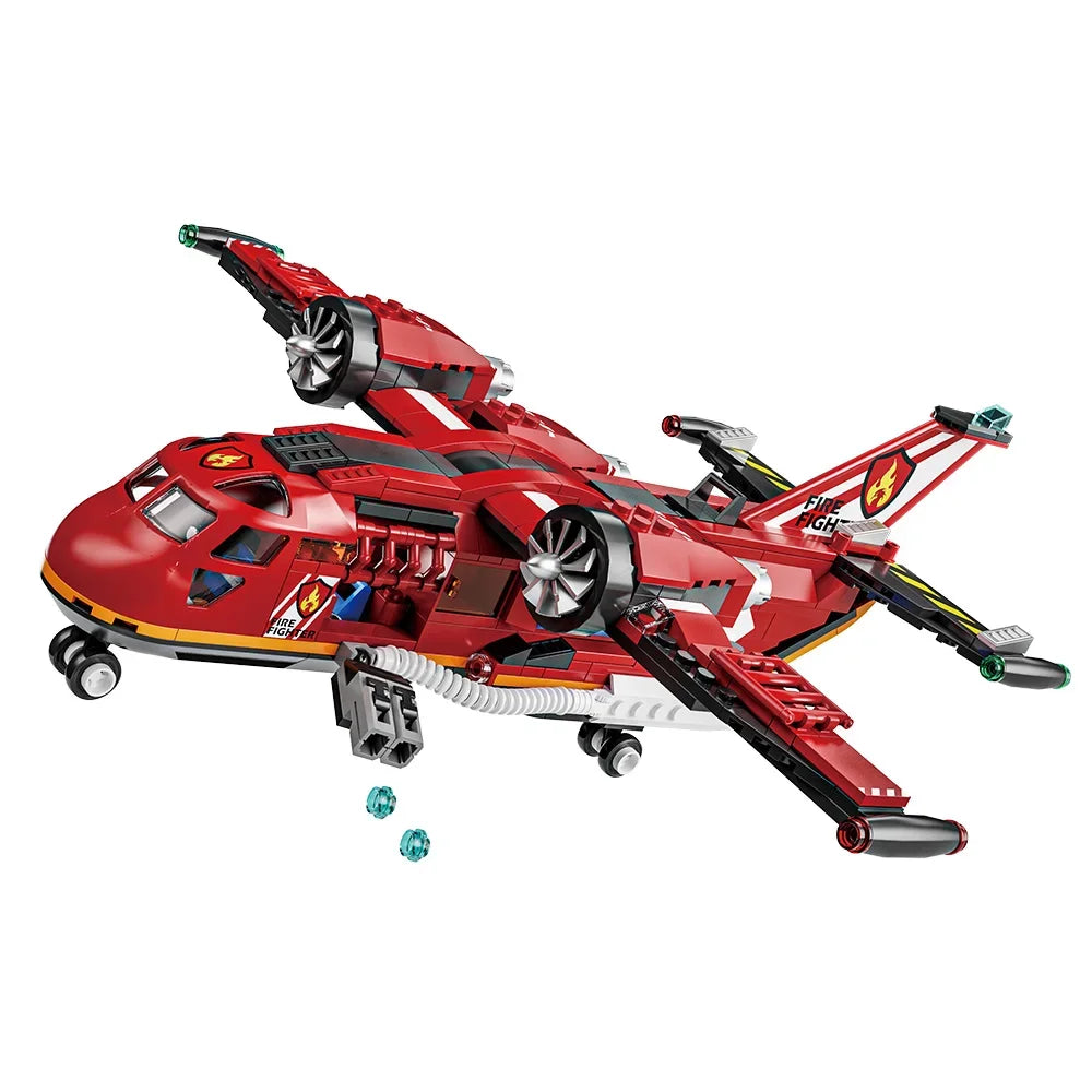 City Fire Rescue Plane Toy for Kids, Fun Birthday Gift Idea for Boys and Girls Ages 6+ who Love Airplane Toys and Imaginative