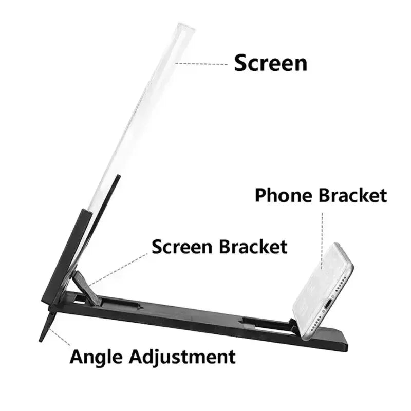 Foldable 14" 3D HD Phone Screen Amplifier Stand