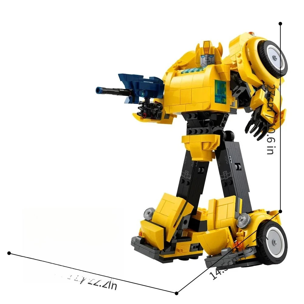 Yellow Robot Truck Car Toys Building Blocks Sets Compatible With Legoed Particles Suitable For Christmas Gifts 10338