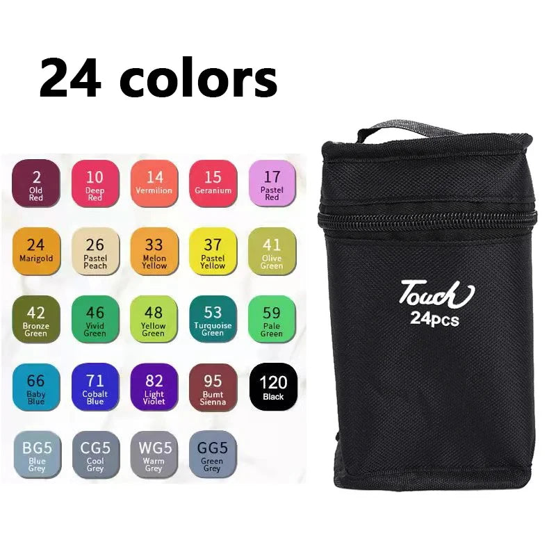 24-80 Color Double-Ended Art Markers