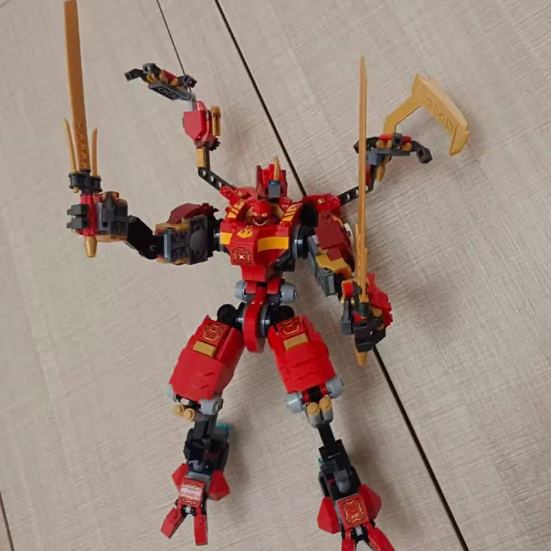 685PCS Ninja Mecha Red Dual Blade Robot Building Toy – Christmas Gift