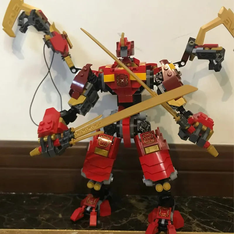 685PCS Ninja Mecha Red Dual Blade Robot Building Toy – Christmas Gift