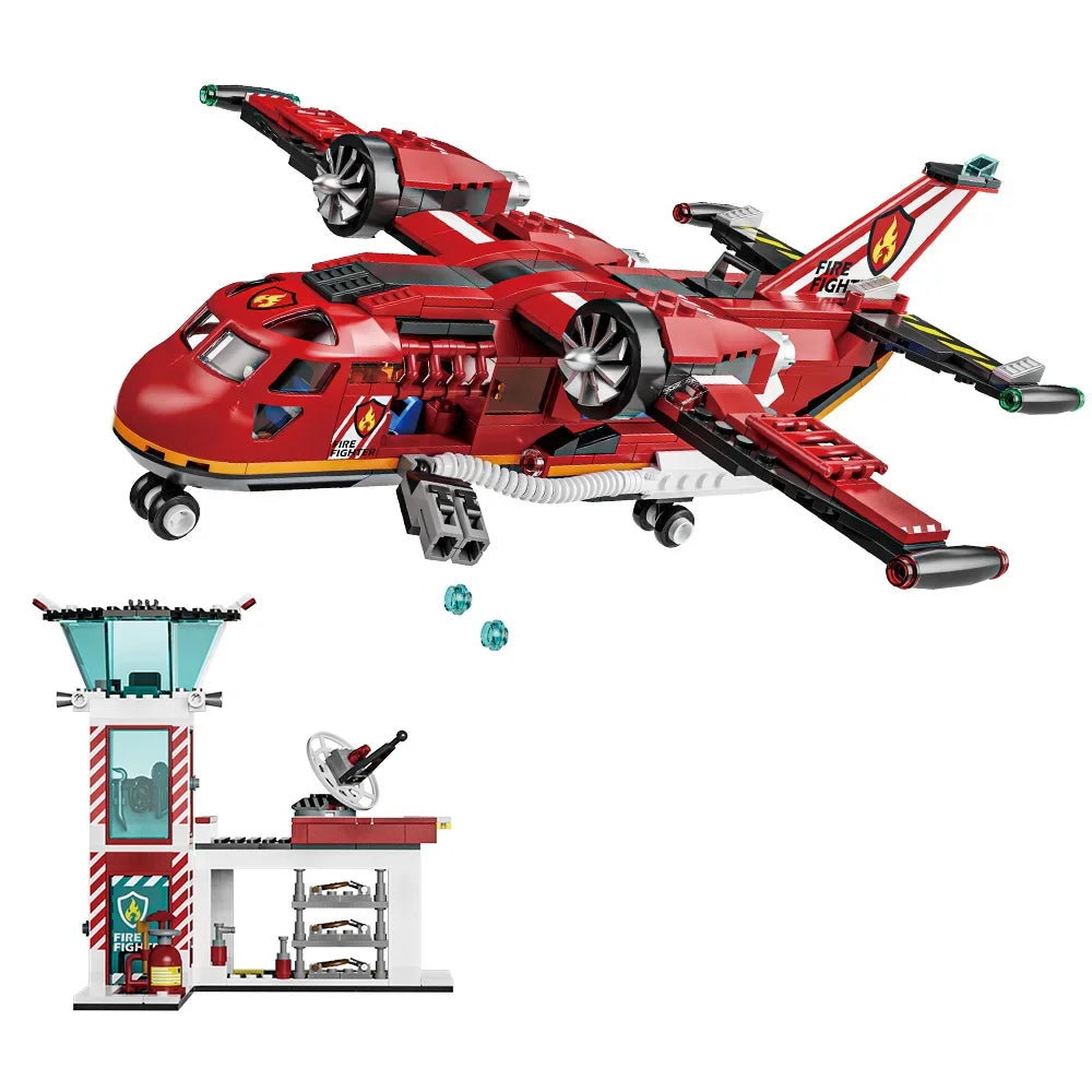City Fire Rescue Plane Toy for Kids, Fun Birthday Gift Idea for Boys and Girls Ages 6+ who Love Airplane Toys and Imaginative